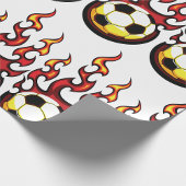 Flammender Fußball-Hot-Fire-Sport Geschenkpapier