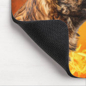 Flammender Hund Mousepad (Ecke)