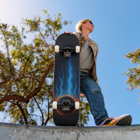 Flammender Meteor Skateboard (Außenbereich 1)