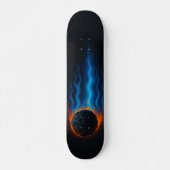 Flammender Meteor Skateboard (Vorne)
