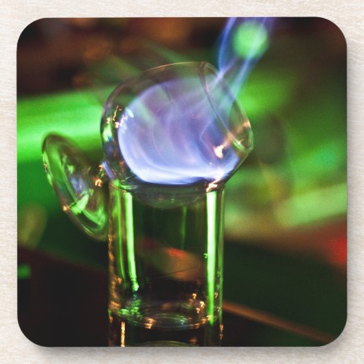 Flammender Sambuca Korken-Untersetzer Untersetzer (Vorderseite)