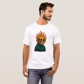 Flammender Schädel T-Shirt (Vorne ganz)