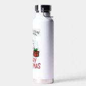 Flammender Schneemann Weihnachts Isolierter Feiert Trinkflasche (Links)