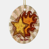 Flammender Stern  Keramik Ornament (Rechts)