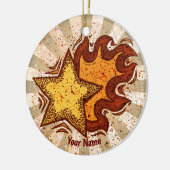 Flammender Stern  Keramik Ornament (Links)