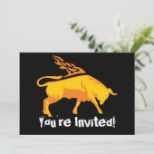 Flammender Stier #7 Einladung (Stehend Vorderseite)