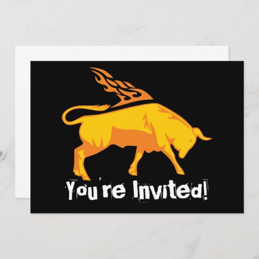 Flammender Stier #7 Einladung (Vorne/Hinten)