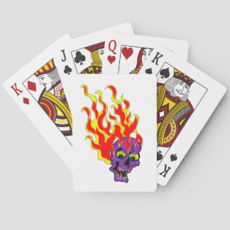 Flammender Totenkopf Klassische Spielkarten