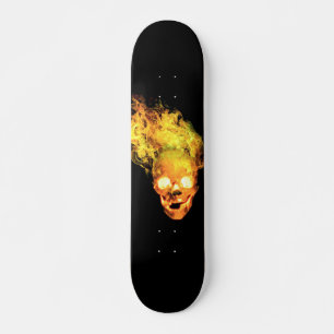 Flammender Totenkopf Skateboard