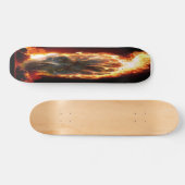 Flammender-Totenkopf-Skateboard Skateboard (Horizontal)