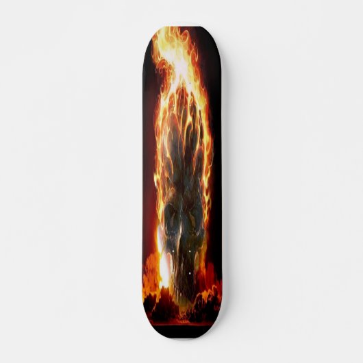 Flammender-Totenkopf-Skateboard Skateboard (Vorne)