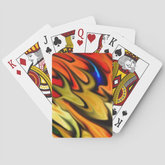 Flammender Triffanfluss Spielkarten (Rückseite)