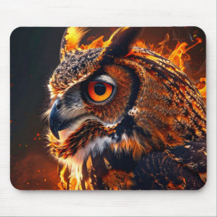 Flammender Wolf Mousepad