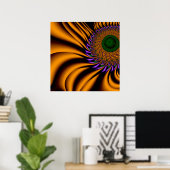 Flammendes Blumenposter Poster (Heimbüro)