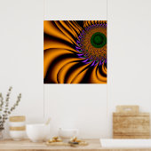 Flammendes Blumenposter Poster (Küche)