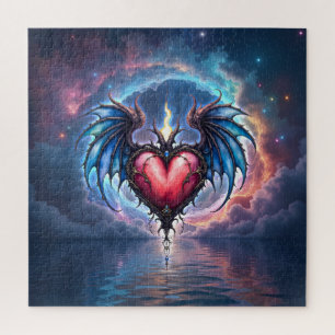 Flammendes Herz des Mondes – Gothic Cosmic Love Puzzle