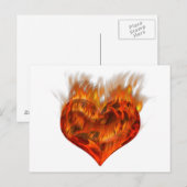 Flammendes Herz! Postkarte (Vorne/Hinten)