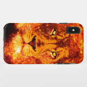 Flammendes Löwengesicht Case-Mate iPhone Hülle (Rückseite (Horizontal))