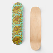 Flammendes Manta Rochen Skateboard (Vorderseite)