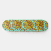 Flammendes Manta Rochen Skateboard (Horizontal)
