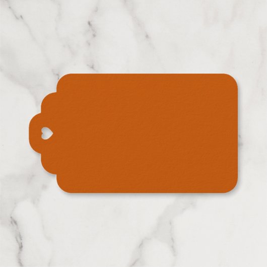 Flammendes Orange Geschenkanhänger (Rückseite (Horizontal))