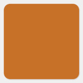 Flammendes Orange Quadratischer Aufkleber (Vorderseite)