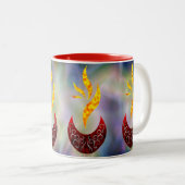 Flammendesign Zweifarbige Tasse (VorderseiteRechts)