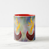 Flammendesign Zweifarbige Tasse (Mittel)