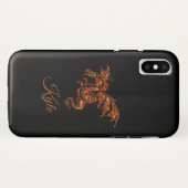 Flammendrache auf Black Personal Case-Mate iPhone Hülle (Rückseite (Horizontal))