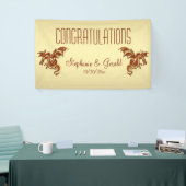 Flammendrache auf Gold Personal Banner (Messeveranstaltung)