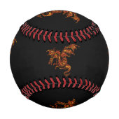 Flammendrache auf schwarz baseball (Rückseite)