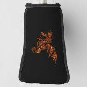 Flammendrache auf schwarz golf headcover (Rotieren 90)