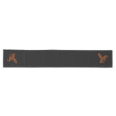 Flammendrache auf schwarz großer tischläufer (Horizontal)