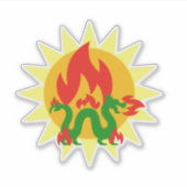 Flammendrache Aufkleber (Vorderseite)