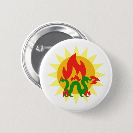 Flammendrache Button (Vorne & Hinten)