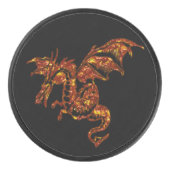 Flammendrache Eishockey Puck (Vorderseite)
