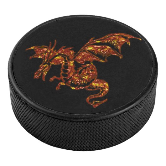 Flammendrache Eishockey Puck (3/4)