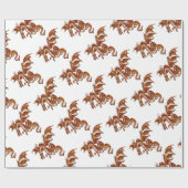 Flammendrache Geschenkpapier (Flach)