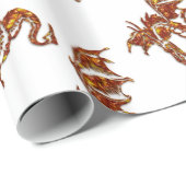 Flammendrache Geschenkpapier (Rolleneckpunkt)