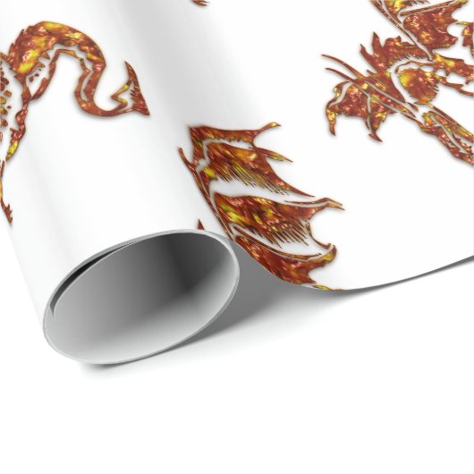 Flammendrache Geschenkpapier (Rolleneckpunkt)