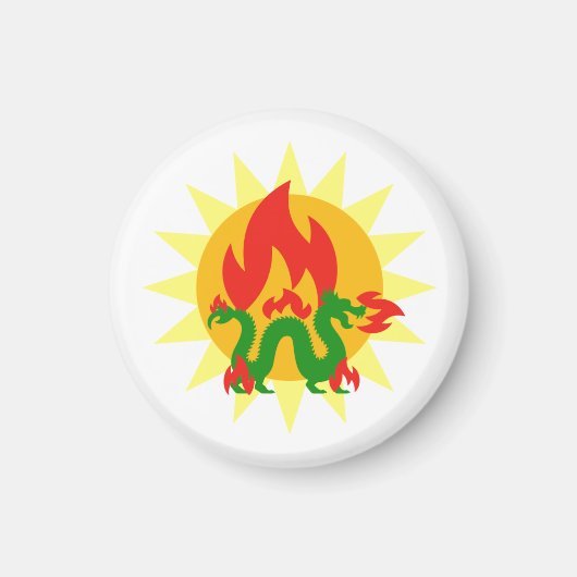 Flammendrache Magnet (Vorne)