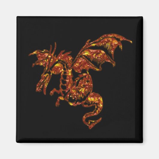 Flammendrache Magnet (Vorne)