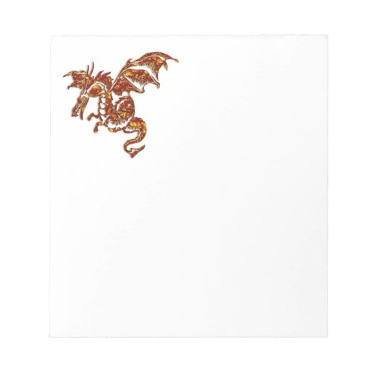 Flammendrache Notizblock (Vorderseite)