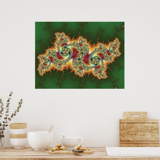 Flammendrache (Print) Poster (Küche)