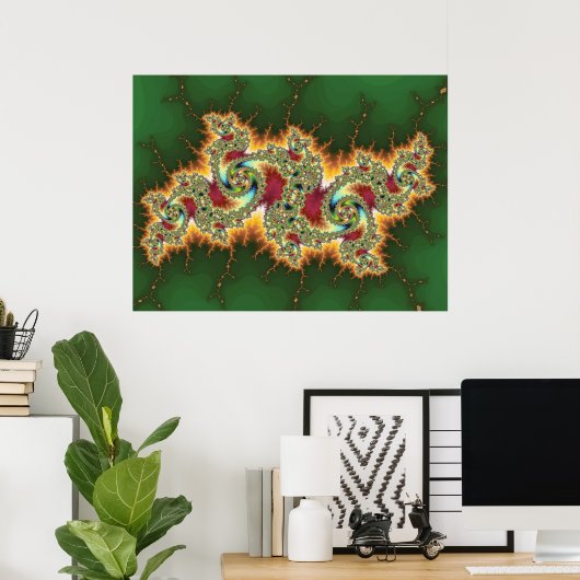 Flammendrache (Print) Poster (Heimbüro)