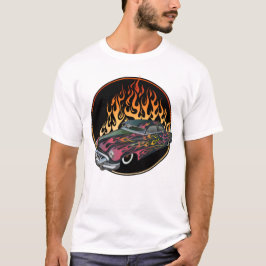 Flammenentzündung Muskel-Vintantie Hot Rod Logo T-Shirt