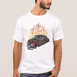 Flammenentzündung Muskel-Vintantie Hot Rod Logo T-Shirt