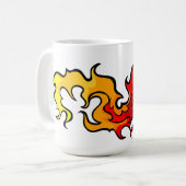 FlammenFastpitch Softball-Kaffee-Tasse Kaffeetasse (Vorderseite Links)