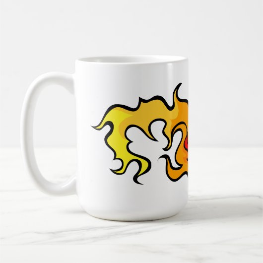 FlammenFastpitch Softball-Kaffee-Tasse Kaffeetasse (Links)