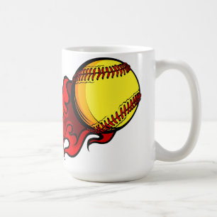 FlammenFastpitch Softball-Kaffee-Tasse Kaffeetasse